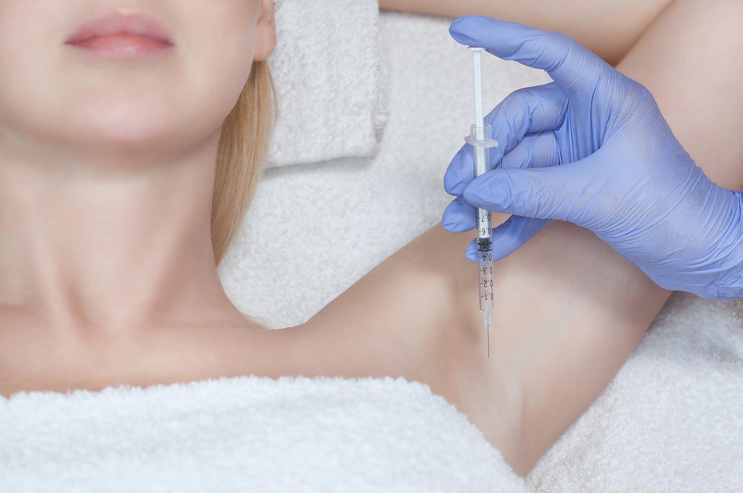 Botox-Behandlung gegen starkes Schwitzen